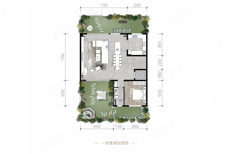 主城区独栋合院,龙湖昱湖1号二手房,540万,5室2厅,3卫,200平米-成都