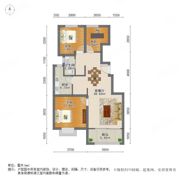 户型 户型图 平面图 600_600