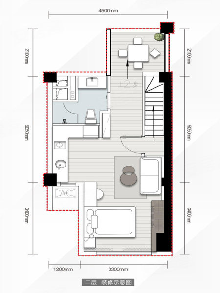 合谊乐湖loft2室2厅2卫54㎡东南75万