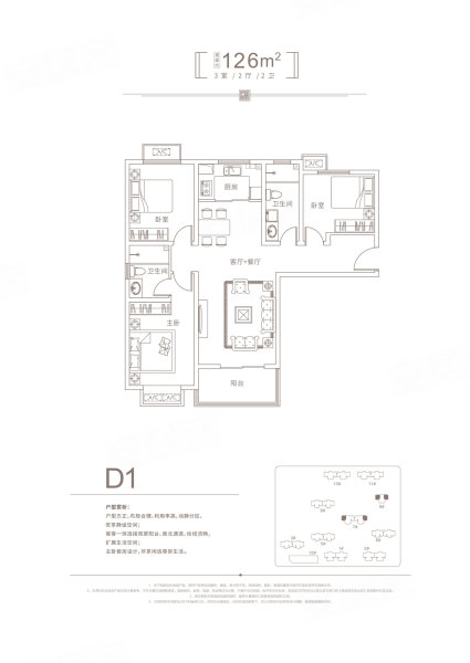 美伦骊园(新房)3室2厅2卫126㎡南95万