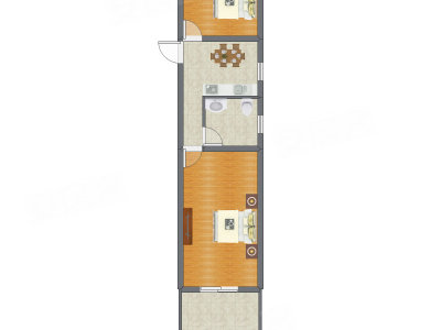 2室0厅 51.36平米