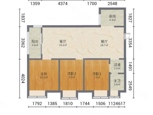 昆明西山前卫营润城5区润城5区 3室2厅1卫  电梯房 精装修88平米出租
