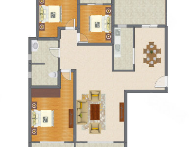 3室2厅 144.25平米