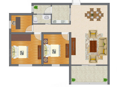 3室1厅 85.60平米