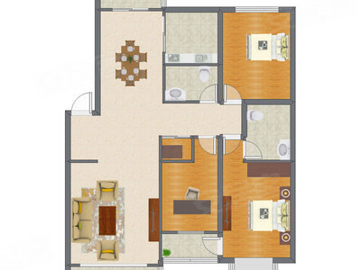 3室2厅 132.22平米