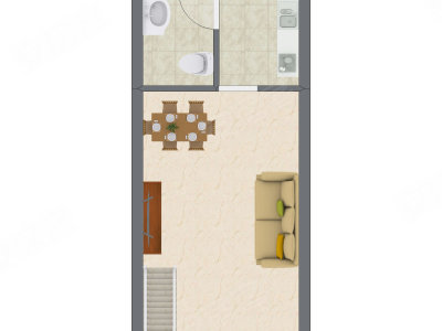 2室2厅 43.02平米