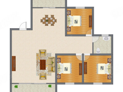 3室1厅 120.63平米