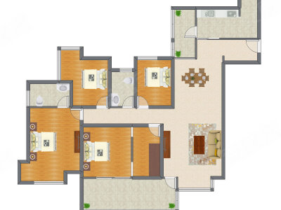 4室2厅 135.83平米