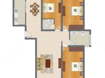 3室2厅 172.78平米