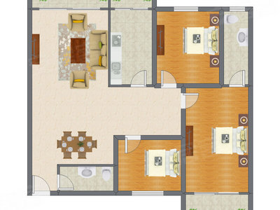 3室2厅 152.09平米