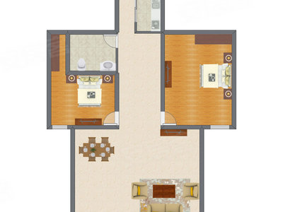 2室2厅 99.35平米