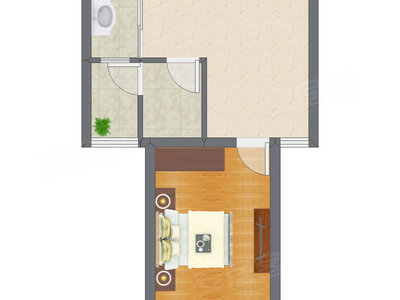1室1厅 41.15平米