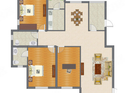 3室2厅 178.10平米