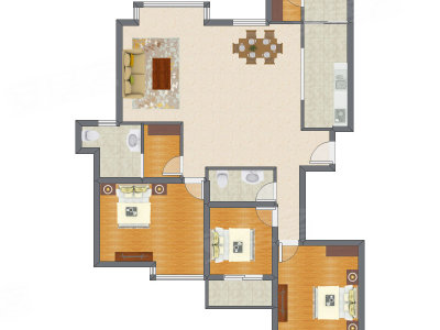 3室2厅 152.17平米