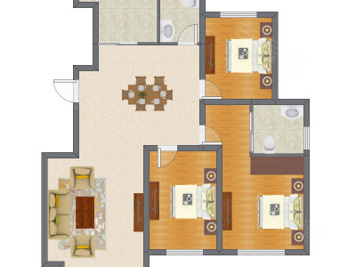 3室2厅 131.83平米