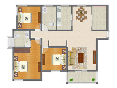 3室2厅 101.83平米