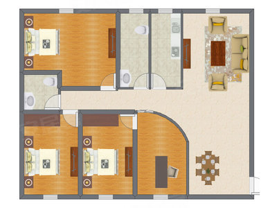 3室2厅 145.69平米