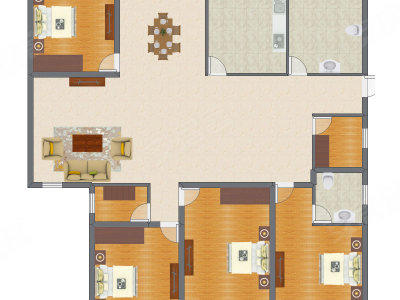 4室2厅 183.21平米