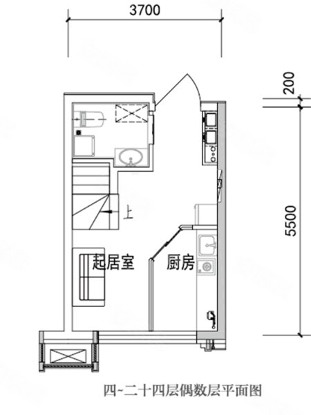 华发绿洋湾(新房)1室1厅2卫53㎡南北119万