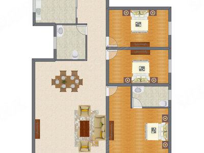 3室2厅 127.42平米