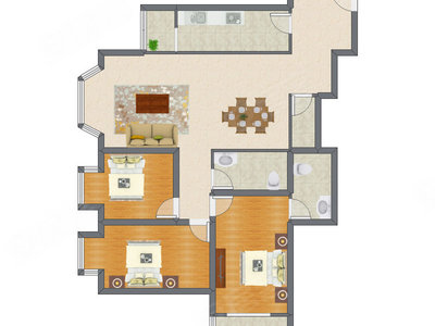 3室1厅 145.32平米