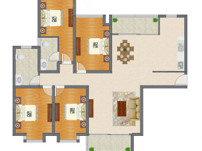 4室2厅 152.71平米