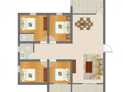4室2厅 100.40平米