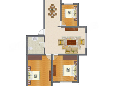 3室2厅 110.22平米