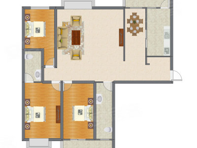 3室2厅 179.98平米