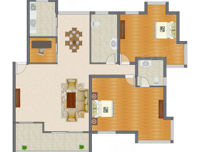3室2厅 179.50平米户型图