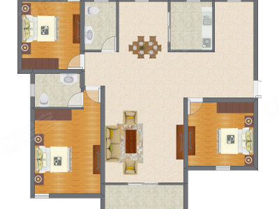 3室2厅 118.37平米