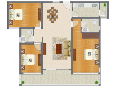 3室2厅 127.83平米