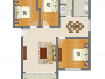 3室2厅 97.92平米户型图
