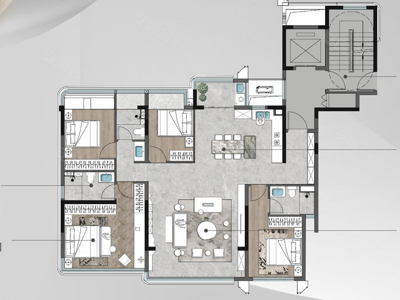 建发缦云4室2厅3卫143㎡南329万