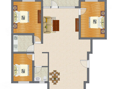 3室1厅 132.00平米
