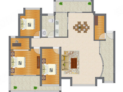3室2厅 138.79平米