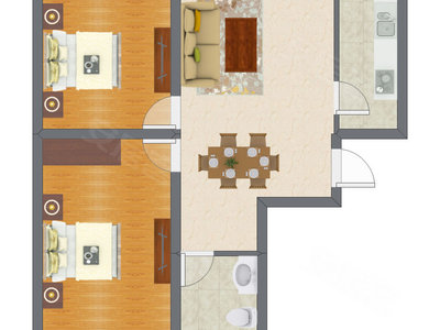 2室2厅 95.52平米