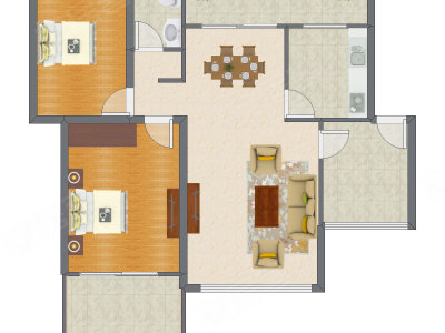 2室2厅 99.05平米