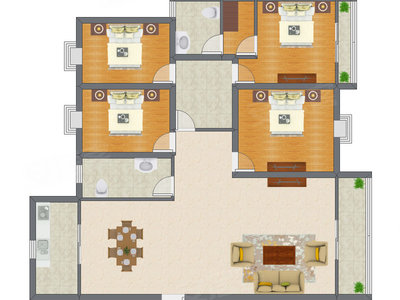 4室2厅 137.00平米
