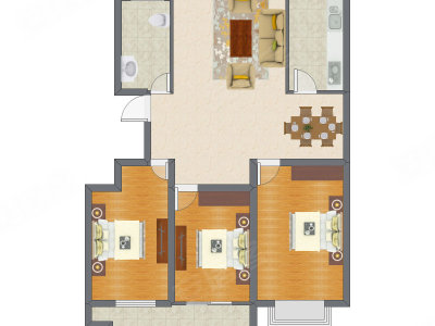 3室2厅 125.05平米