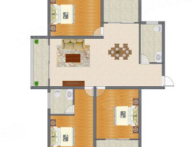 3室2厅 139.03平米