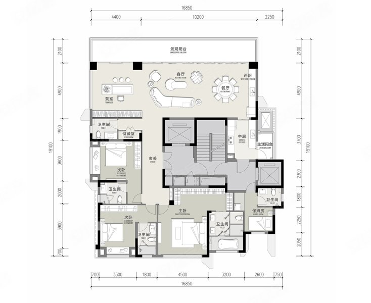 黄龙溪谷(新房)4室3厅277㎡320万二手房图片