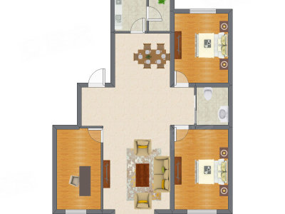 3室2厅 118.15平米