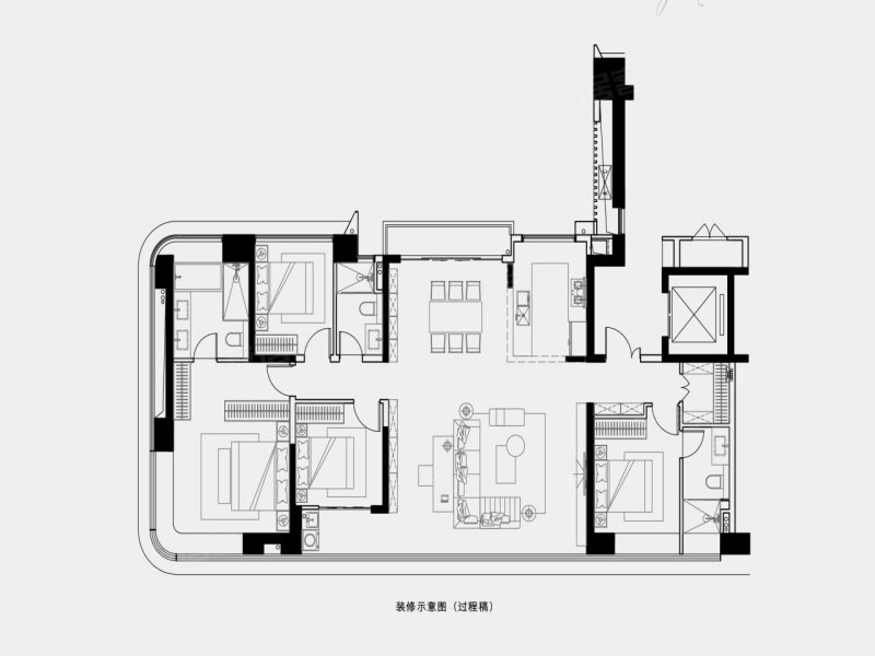 五缘湾保利天悦,7米客厅面宽,看景观带外阳台,1100万起