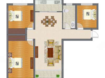 3室2厅 119.00平米