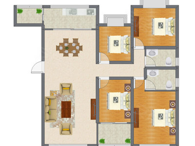 4室2厅 140.26平米