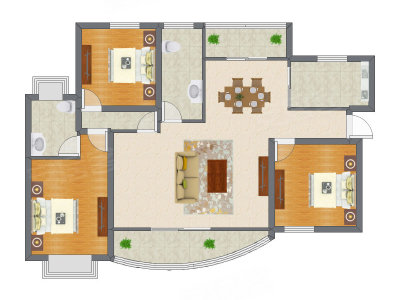 3室2厅 117.60平米