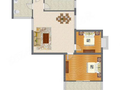 2室2厅 105.70平米