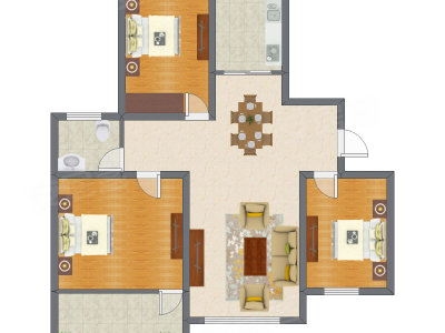 2室2厅 92.85平米