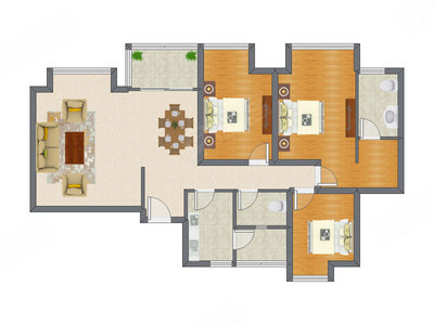 3室2厅 138.55平米